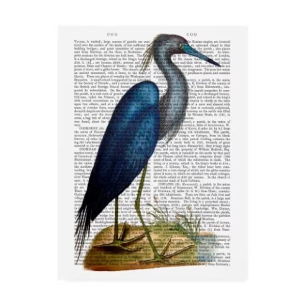 Fab Funky 'Blue Heron Modern 2' Canvas Art, 14x19, Trademark Fine Art, Mfr#: WAG12256-C1419GG